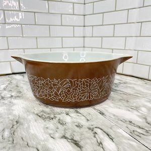 Vintage Pyrex Woodland Casserole Large 2.5 Liter 475-B Replacement MCM 1978-1983